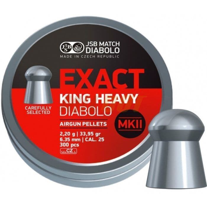 Balines JSB EXACT KING HEAVY  MKII 6,35mm 25,39g. (Lata 300) - Imagen 1