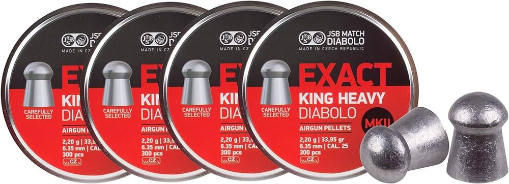 Balines JSB EXACT KING HEAVY  MKII 6,35mm 25,39g. (LOTE DE 4 LATAS) - Imagen 1