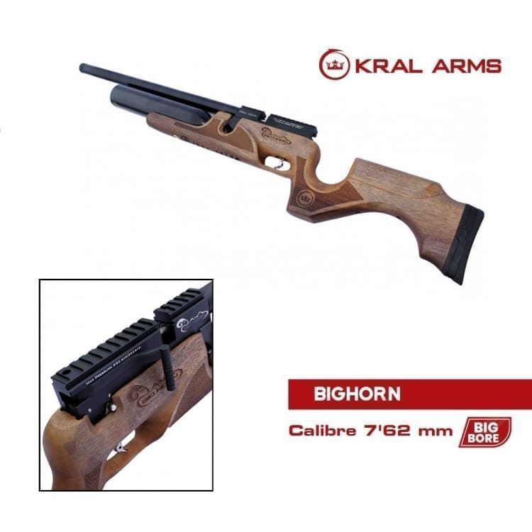 KRAL BIGHORN cal 7.62 mm (.30) carabina PCP - Imagen 5